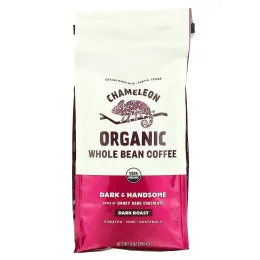 Chameleon Organic Coffee, Органический кофе из цельных зерен, темная обжарка, темный и красивый, 255 г (9 унций)