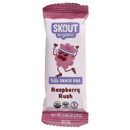 Skout Organic, детские батончики-снеки, с малиной, 6 батончиков по 24 г (0,85 унции)