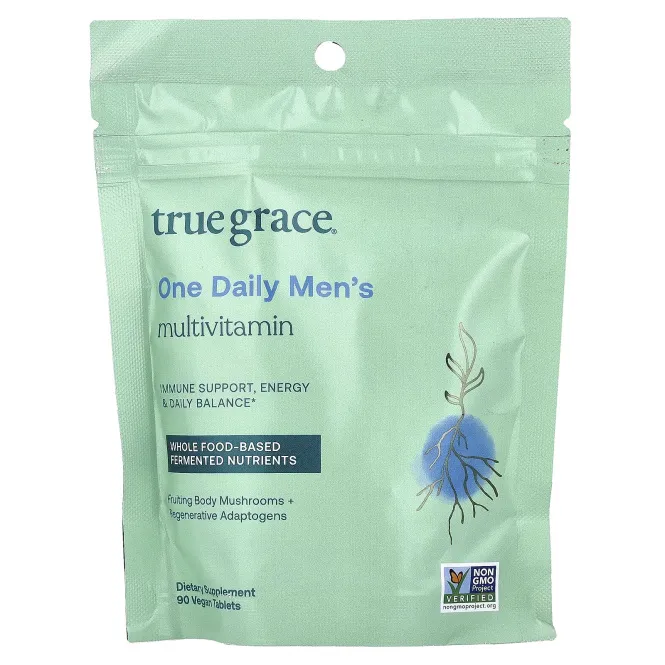 True Grace, One Daily Men's Multivitamin, 90 Vegan Tablets
