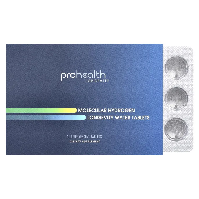 ProHealth Longevity, Molecular Hydrogen, долговечные водные таблетки, 30 шипучих таблеток
