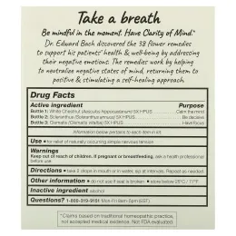 Bach, Clarity of Mind Focus Kit, 3 пипетки по 20 мл (0,7 жидк. унц.)