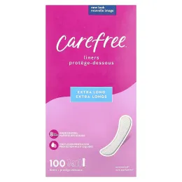 Carefree, вкладыши, экстрадлинные, без запаха, 100 шт.
