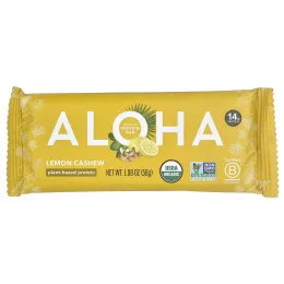 Aloha, Organic Protein Bars, Lemon Cashew, 12 Bars, 1.98 oz (56 g) Each