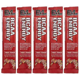 EVLution Nutrition, BCAA Energy®, фруктовый пунш, 5 пакетиков по 9,9 г (0,3 унции)