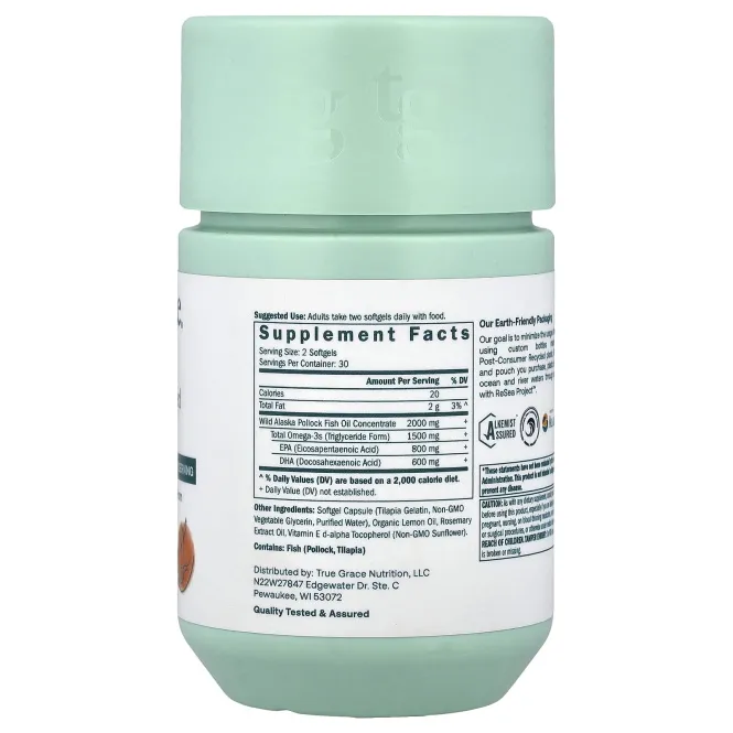 True Grace, Prenatal DHA, 60 Softgels