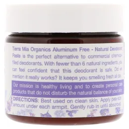 Tierra Mia Organics, Дезодорирующий крем, лаванда, 2 жидких унции (65 г)