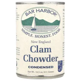 Bar Harbor, Похлебка из моллюсков из Новой Англии, сгущенная, 411 г (14,5 унции)