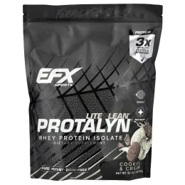 EFX Sports, Protalyn® изолят сывороточного протеина, печенье и крем, 907 г (2 фунта)