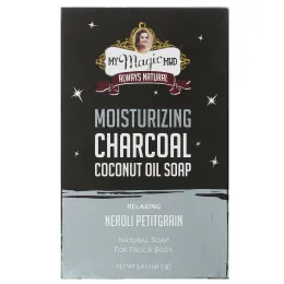 My Magic Mud, Moisturizing Charcoal, Coconut Oil Soap, Relaxing Neroli Petitgrain, 5 oz (141.7 g)
