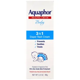 Aquaphor, Baby, Healing Cream, 3 In 1 Diaper Rash Cream, 3.5 oz (99 g)