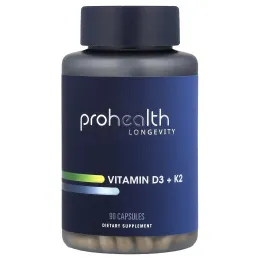 ProHealth Longevity, витамины D3 и K2, 90 капсул