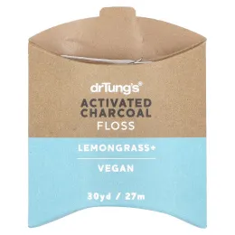 Dr. Tung's, Зубная нить с активированным углем, лемонграсс, 30 ярдов (27 м)