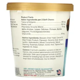 NaturVet, Coprophagia, Stool Eating Deterrent Plus Breath Aid, 70 мягких жевательных таблеток, 5,4 унц. (154 г)