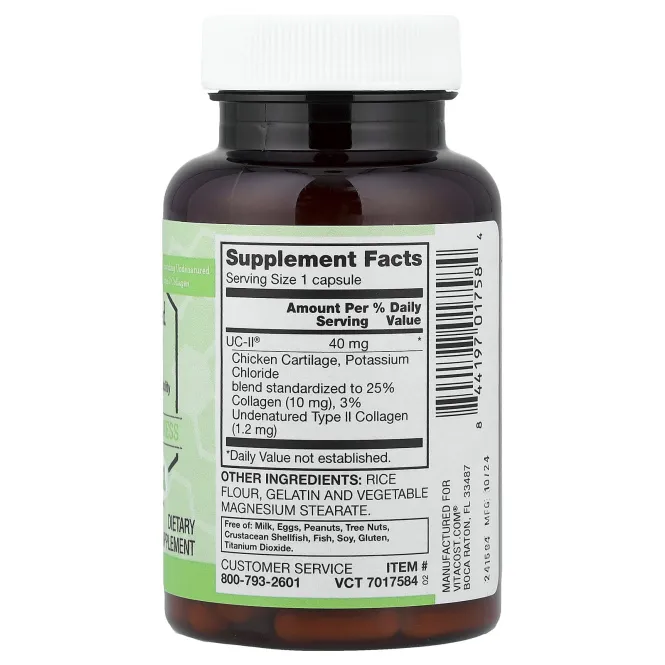 Vitacost, Synergy®, Standardized Collagen, 30 Capsules (40 mg per Capsule)