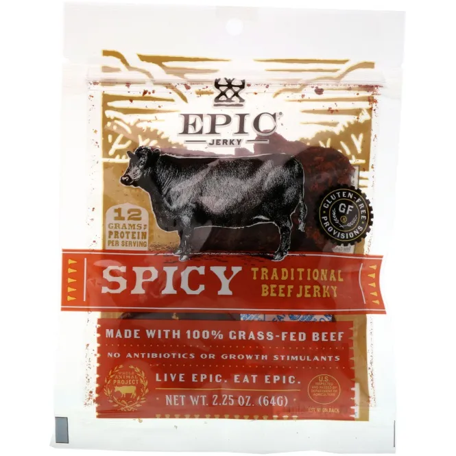 Epic Bar, Traditional Beef Jerky, Spicy, 2.25 oz (64 g)