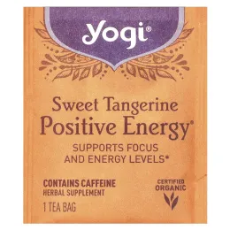Yogi Tea, Positive Energy, сладкий мандарин, 16 чайных пакетиков, 29 г (1,02 унции)