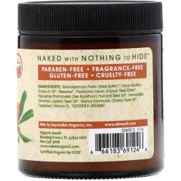 Organix South, Naked Organix, омолаживающая терапия, крем-масло для тела с облепихой, 3,77 унц. (107 г)