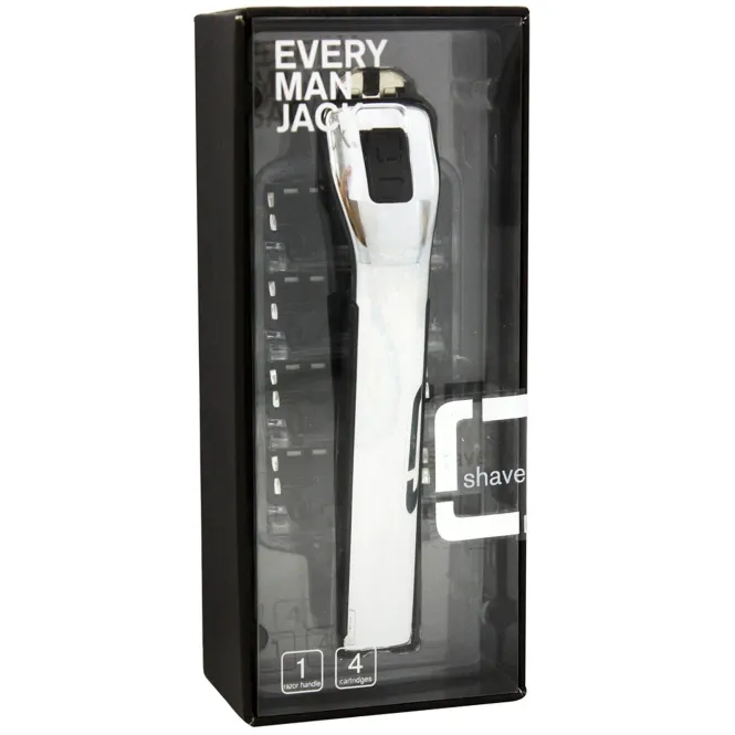 Every Man Jack, Ручная бритва, Серебро, 1 бритва, 4 картриджа