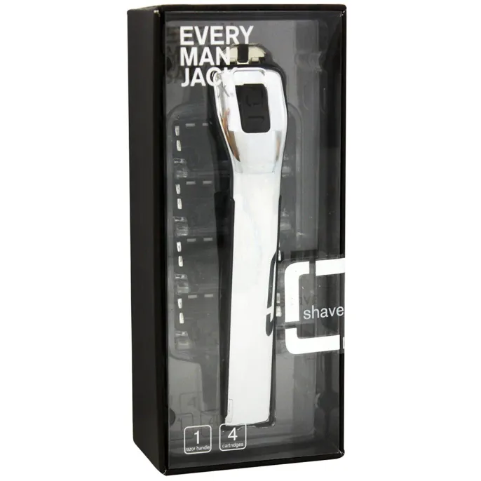 Every Man Jack, Ручная бритва, Серебро, 1 бритва, 4 картриджа