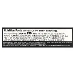 Patagonia Provisions, мидии с лимоном и травами, в оливковом масле холодного отжима, 120 г (4,2 унции)