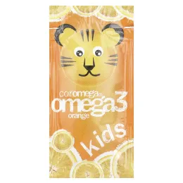 Coromega, Kids, омега-3, тропический апельсин + витамин D, 30 пакетиков (2,5 г)