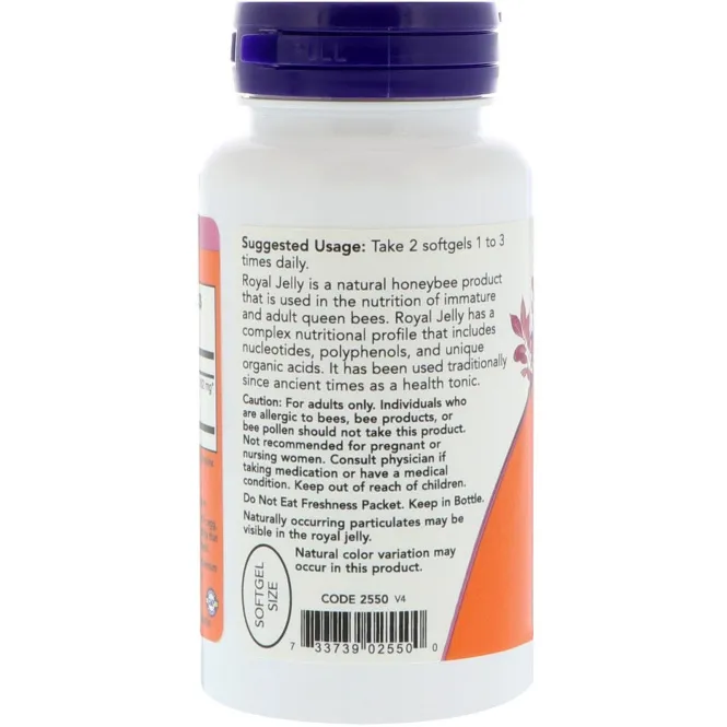 Now Foods, Маточное молочко, 100 гелевых капсул