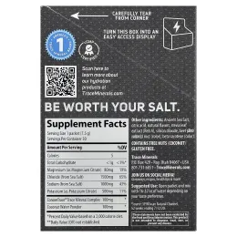 Trace, TM Sport, смесь для приготовления напитков с электролитами ZeroLyte и кокосовой водой, тропическая соль, 30 пакетиков по 7,5 г (0,26 унции)