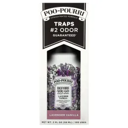 Poo-Pourri, Туалетный спрей Before-You-Go, лаванда и ваниль, 59 мл (2 жидк. Унции)
