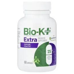 Bio-K+, дополнительная добавка с пробиотиком, для поддержки иммунитета с Wellmune®, 60 капсул