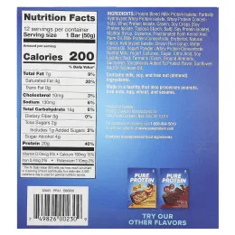 Pure Protein, батончик без глютена, со вкусом лимонного торта, 12 батончиков по 50 г (1,76 унции)