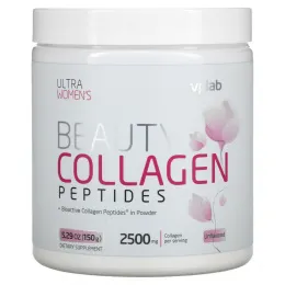 Vplab, Коллагеновые пептиды Ultra Women's Beauty, без добавок, 2500 мг, 150 г (5,29 унции)