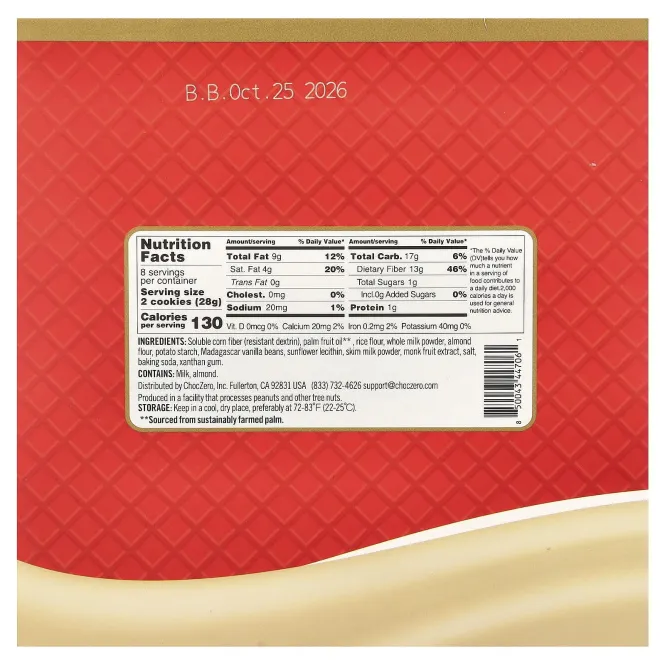 ChocZero, премиальное печенье, вафли, ваниль, 16 шт., 224 г (8 унций)