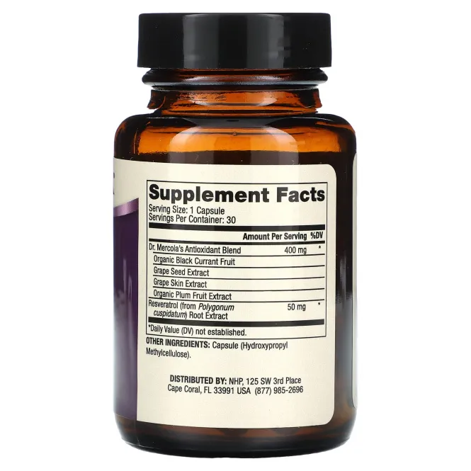 Dr. Mercola, Purple Defense с ресвератролом 30 капсул