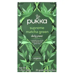 Pukka Herbs, органический зеленый чай, высшего качества зеленый матча, 20 саше, 30 г (1,05 унции)
