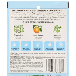 Aura Cacia, Ароматерапевтическое минеральное средство для ванны, освежающая мята перечная, 2,5 унции (70,9 г)