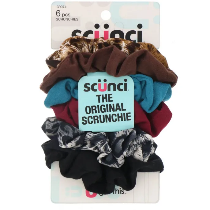 Scunci, Резинки для волос The Original Scrunchie, 6 штук