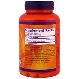 Now Foods, Аргинин альфа-кетоглутарат 3500 для спортсменов, 180 таблеток