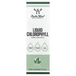 Double Wood Supplements, жидкий хлорофилл, мята, 2 унции