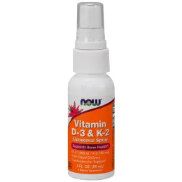 Now Foods, Витамины D3 и К2, липосомный спрей, 2 жидкие унции (60 мл)