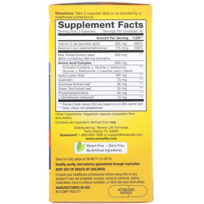 Renew Life, Liver Support, Extra Care Herbal Detox Formula , 90 Vegetable Capsules