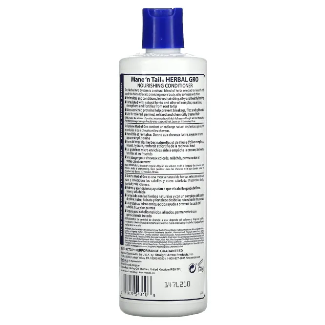 Mane 'n Tail, Травяной восстановитель "гро", 12 жидких унций (355 мл)