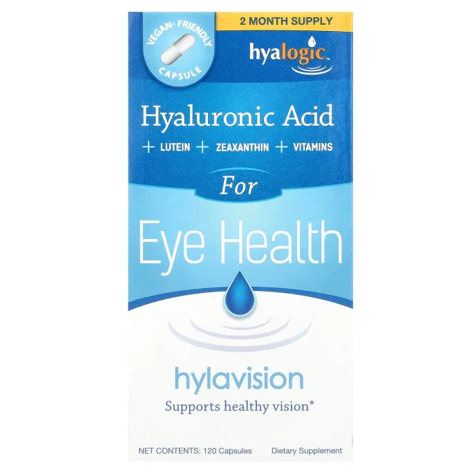 Hyalogic, Hylavision, гиалуроновая кислота, 120 капсул