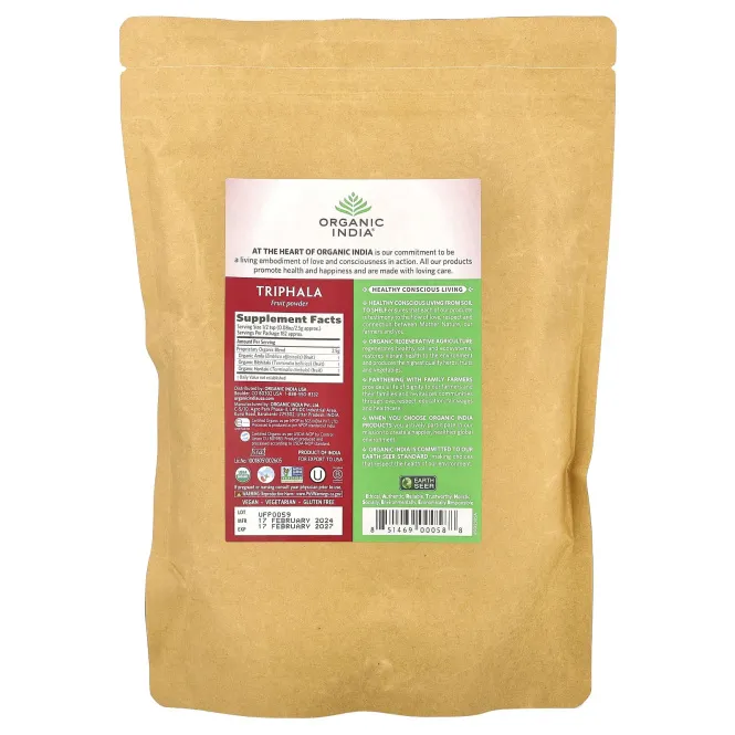 Organic India, Triphala, фруктовый порошок, 454 г (16 унций)