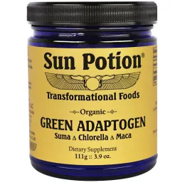 Sun Potion, Органический Зеленый Адаптоген,  Смесь Хлорелла Мака Suma, 3,9 унции (111 г)