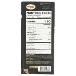 Valor, темный шоколад с апельсином, 70% какао, 100 г (3,5 унции)