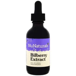 NuNaturals, Экстракт черники, 2 жидких унции (59 мл)