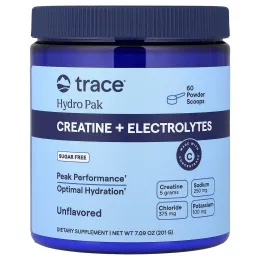 Trace, Hydro Pak, креатин и электролиты, без вкусовых добавок, 201 г (7,09 унции)