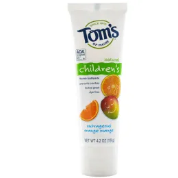Tom's of Maine, Натуральная детская зубная паста с фтором, апельсин и манго, 4,2 унции (119 г)