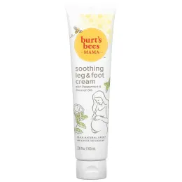 Burt's Bees, Mama, успокаивающий крем для ног и ног с маслом перечной мяты и кокосовым маслом, 100 мл (3,38 жидк. Унции)