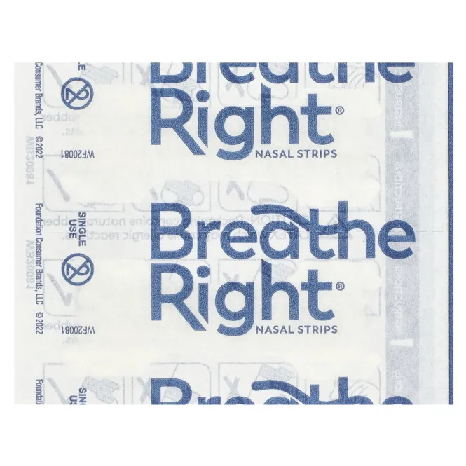 Breathe Right, назальные полоски, чистые, для чувствительной кожи, 26 прозрачных полосок